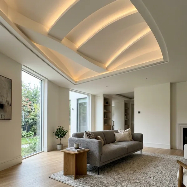 Architectural drywall detail in a Golden Hills residence