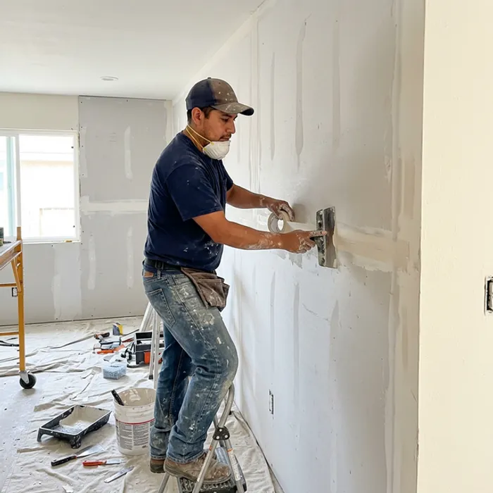 Contractor scoping structural water damage for insurance