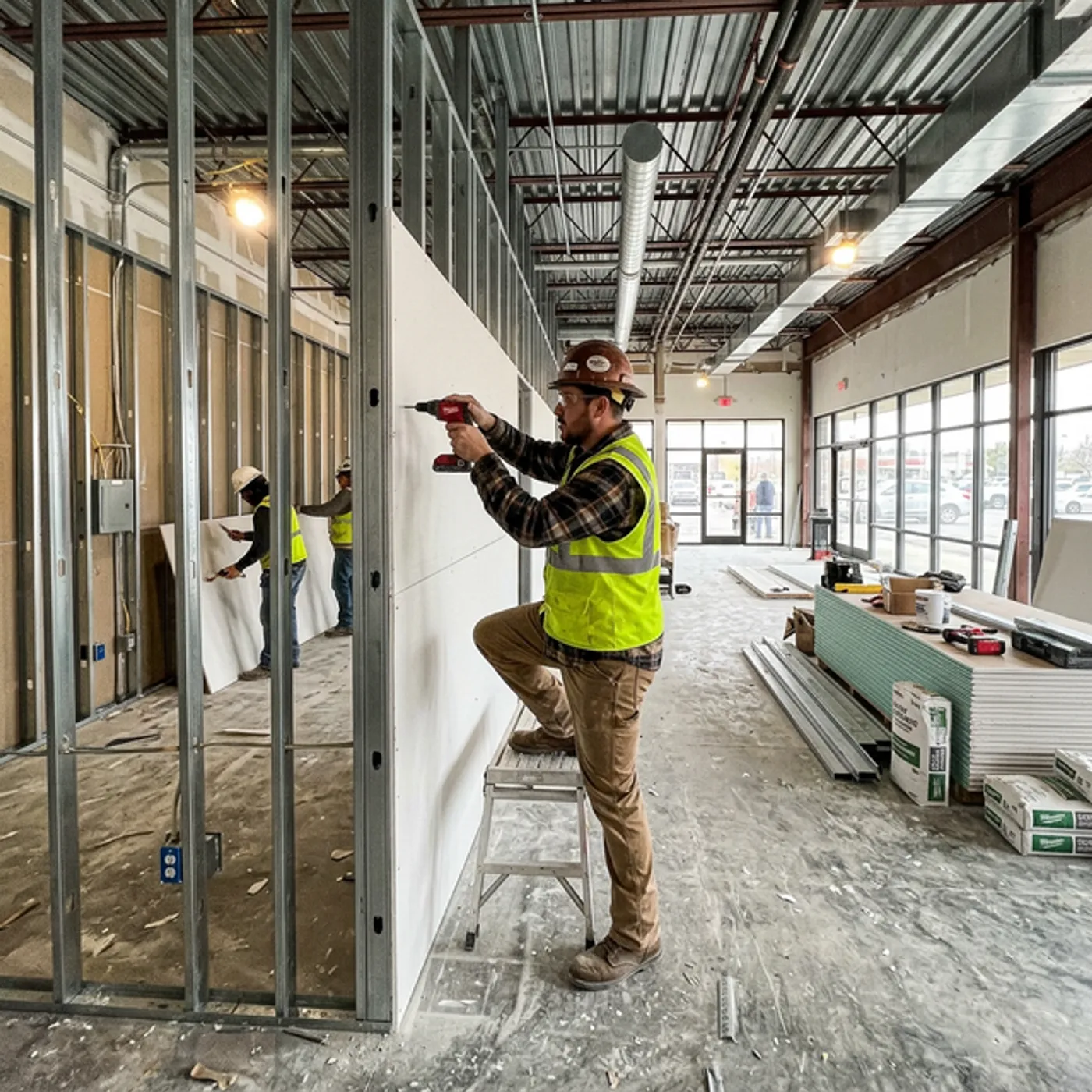 Commercial tenant improvement build out in a Bakersfield office